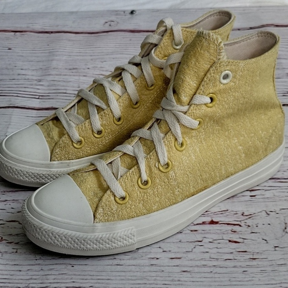 CONVERSE ALL STARS ButterYellow High-Top Sneakers Women's Size 7